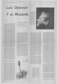 Luis Oyarzún y su recuerdo