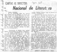 Nacional de Literatura