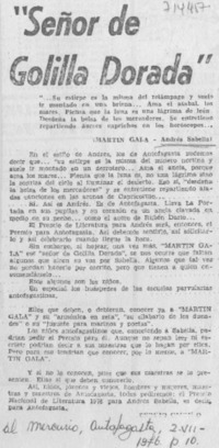 "Señor de golilla dorada"