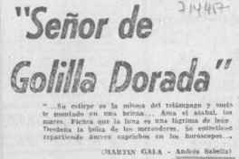 "Señor de golilla dorada"
