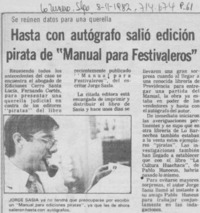 Hasta con autógrafo salió edición pirata de "Manual para festivaleros"