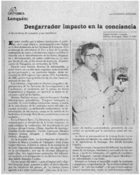 Desgarrador impacto en la conciencia