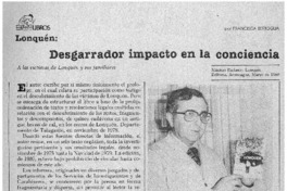 Desgarrador impacto en la conciencia
