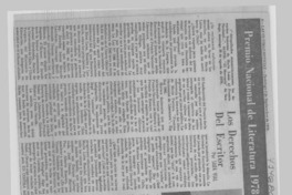 Premio Nacional de Literatura 1978, lo discutible y lo incontestable: [entrevista]