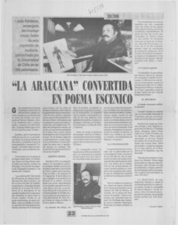 La Araucana" convertida en poema escénico : [entrevista]