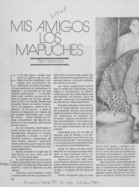 Mis amigos los mapuches.