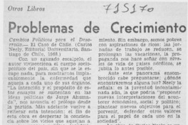 Problemas de crecimiento.