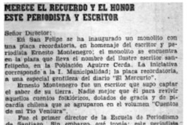 Merece el recuerdo y el honor este periodista y escritor