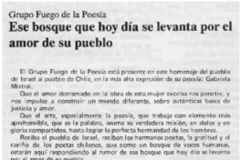 Ese bosque que hoy día se levanta por el amor de su pueblo.