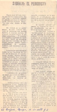 Sabella, el periodista.