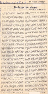 Desde nuestro mirador