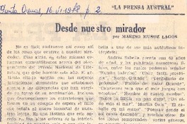 Desde nuestro mirador