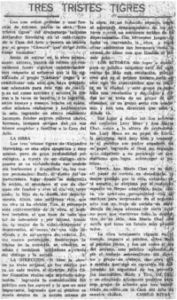 Tres tristes tigres.