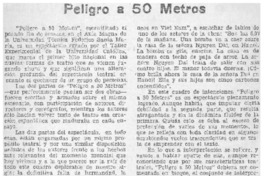 Peligro a 50 metros