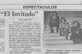 Estrenan "El Invitado".