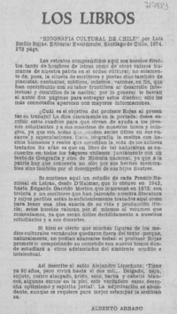 "Biografía cultural de Chile"