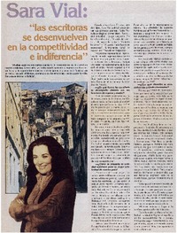 "Las escritoras se desenvuelven en la competitividad e indiferencia" : [entrevistas]