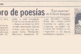 Vate publica libro de poesías