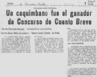 Un Coquimbano fue el ganador de concurso de cuento breve.