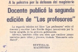 Docente publicó la segunda edición de "Los profesores".