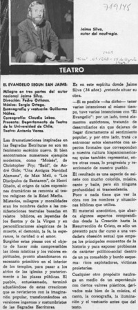 El evangelio según San Jaime.