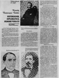 Ramón Sotomayor Valdés historiador, diplomático y hombre público