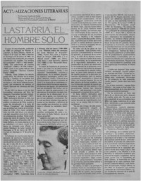 Lastarria el hombre solo