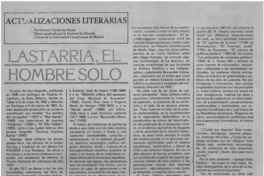Lastarria el hombre solo