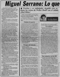 Miguel Serrano: lo que piensa hoy un nazi : [entrevistas]