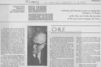 Benjamín Subercaseaux.