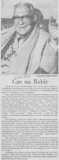 Cae un roble