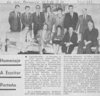 Homenaje a escritor porteño.
