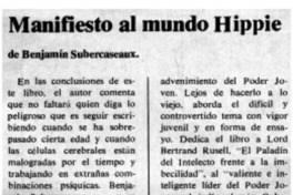 Manifiesto al mundo hippie.