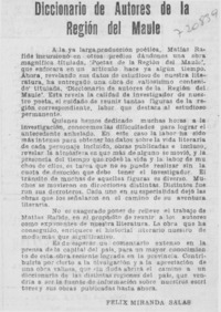 Diccionario de autores de la región del Maule
