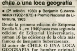 Chile o una loca geografía.