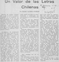 Un valor de las letras chilenas