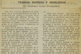 Trabajo, empresa y revolución