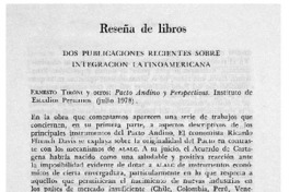 Pacto andino y pespectivas