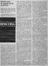 Mirada que se quedó en la superficie.