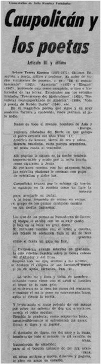 Caupolicán y los poetas