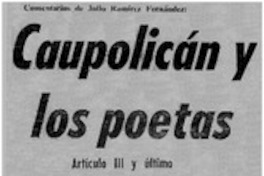 Caupolicán y los poetas