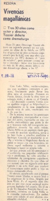 Vivencias magallánicas