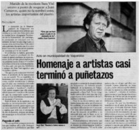 Homenaje a artistas casi terminó a puñetazos