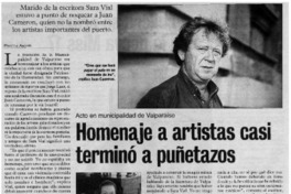 Homenaje a artistas casi terminó a puñetazos