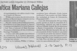 Detenida la mítica Mariana Callejas