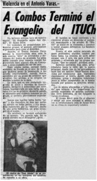 A combos terminó el envangelio del ITUCH.