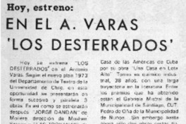 En el A. varas "Los desterrados".