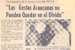 Las gestas araucanas no pueden quedar en el olvido".