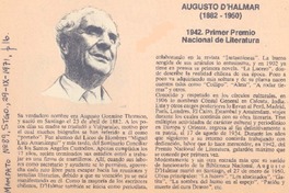 Augusto D'Halmar (1882-1950).