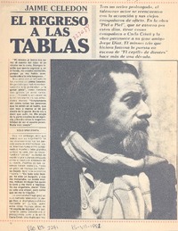 El regreso a las tablas : [entrevista]